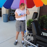 2) Slide into/onto holster